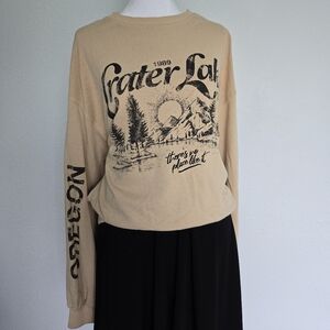 Urban Outfitters Beige Crater Lake Crewneck Sweater Womens Small